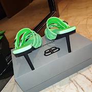 Balenciaga green heeled sandals - 6