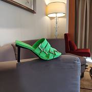 Balenciaga green heeled sandals - 5