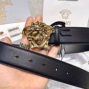 Versace black leather belt 3cm - 1