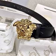 Versace black leather belt 3cm - 6