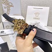 Versace black leather belt 3cm - 2