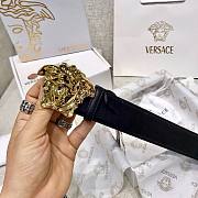 Versace black leather belt 3cm - 3