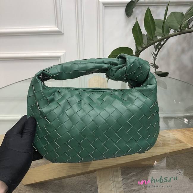 Bottega Veneta Mini Ladies Jodie Hobo Green Woven Bag - 1