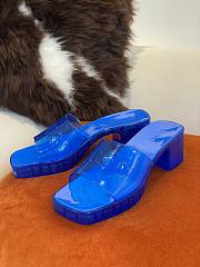 Gucci rubber blue slippers - 3