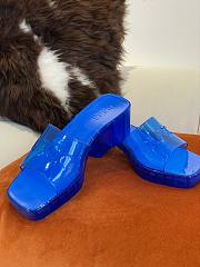 Gucci rubber blue slippers - 4