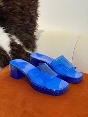 Gucci rubber blue slippers - 5