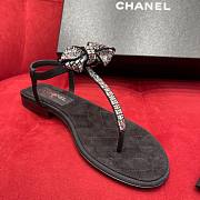 Chanel black ribbon flats - 2