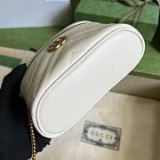 GG Marmont mini white top handle bag - 5