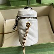 GG Marmont mini white top handle bag - 4