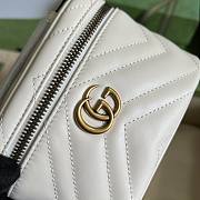 GG Marmont mini white top handle bag - 2