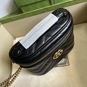 GG Marmont mini black top handle bag - 6