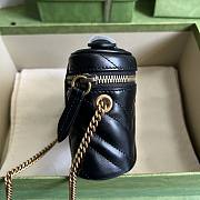 GG Marmont mini black top handle bag - 5