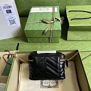 GG Marmont mini black top handle bag - 4