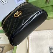 GG Marmont mini black top handle bag - 3