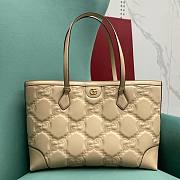 GG Matelassé leather medium tote beige bag - 1