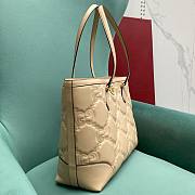 GG Matelassé leather medium tote beige bag - 4