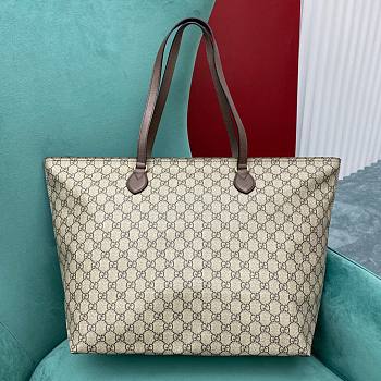 Gucci Ophidia Zip Tote GG Coated Canvas Medium Bag