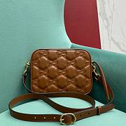 GG Matelassé brown leather shoulder bag - 6