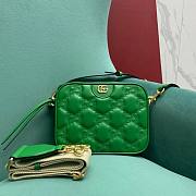 Gucci Matelassé green leather shoulder bag - 1