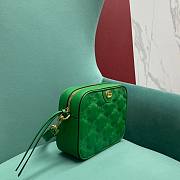 Gucci Matelassé green leather shoulder bag - 6