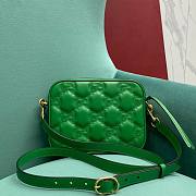 Gucci Matelassé green leather shoulder bag - 5