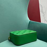 Gucci Matelassé green leather shoulder bag - 3