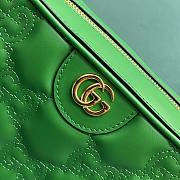 Gucci Matelassé green leather shoulder bag - 2