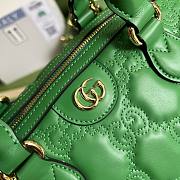 Gucci GG Matelassé leather medium duffle green bag - 3