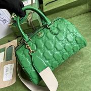 Gucci GG Matelassé leather medium duffle green bag - 5