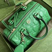 Gucci GG Matelassé leather medium duffle green bag - 6