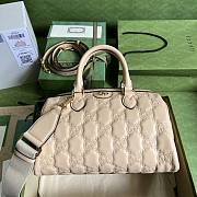 Gucci GG Matelassé leather medium duffle beige bag - 1