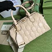 Gucci GG Matelassé leather medium duffle beige bag - 2