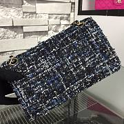 Chanel Double Flap Bag Medium Black Tweed Bag - 4