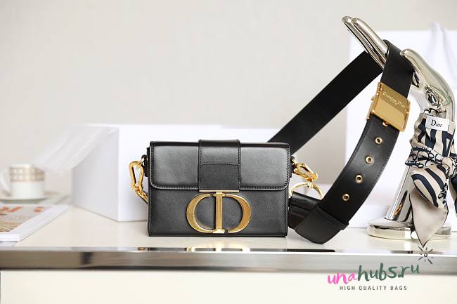 Dior 30 Montaigne Black Mini Box Bag - 1