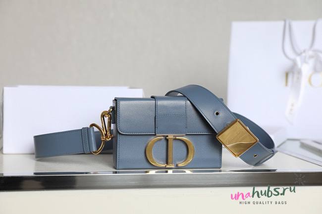 Dior 30 Montaigne blue Mini Box Bag - 1