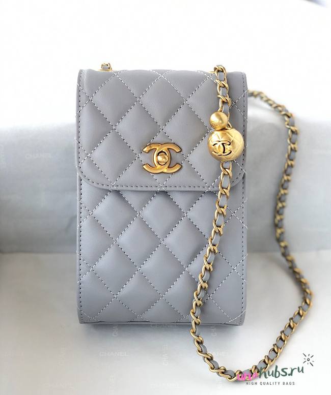 Chanel gray phone case - 1