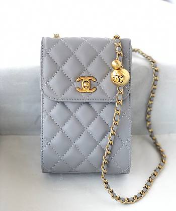 Chanel gray phone case