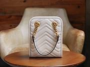 Gucci GG Marmont matelassé mini white bag - 4