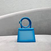 Jaquemus Le Chiquito blue leather 18cm bag - 4