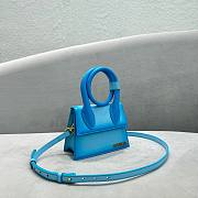 Jaquemus Le Chiquito blue leather 18cm bag - 6