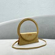 Jacquemus Le Sac Rond Velvet Yellow Bag - 5