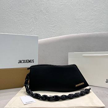 Jacquemus La Vague leather black shoulder bag