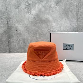 Prada orange bucket hat