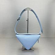 Saffiano leather blue belt bag - 4