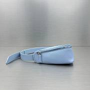 Saffiano leather blue belt bag - 5