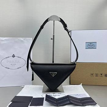 Prada Saffiano leather black belt bag