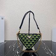 Prada Symbole leather and fabric green mini bag - 1