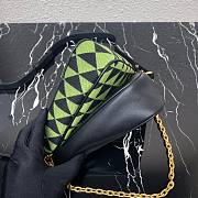 Prada Symbole leather and fabric green mini bag - 6