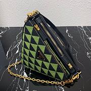 Prada Symbole leather and fabric green mini bag - 5