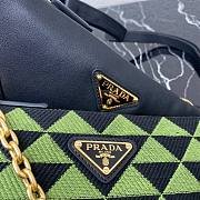 Prada Symbole leather and fabric green mini bag - 3